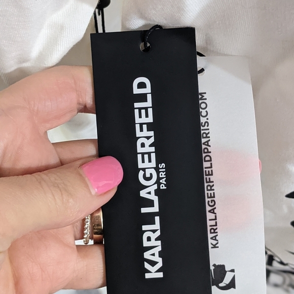 Karl Lagerfeld new white long sleeves top size M - Picture 4 of 5